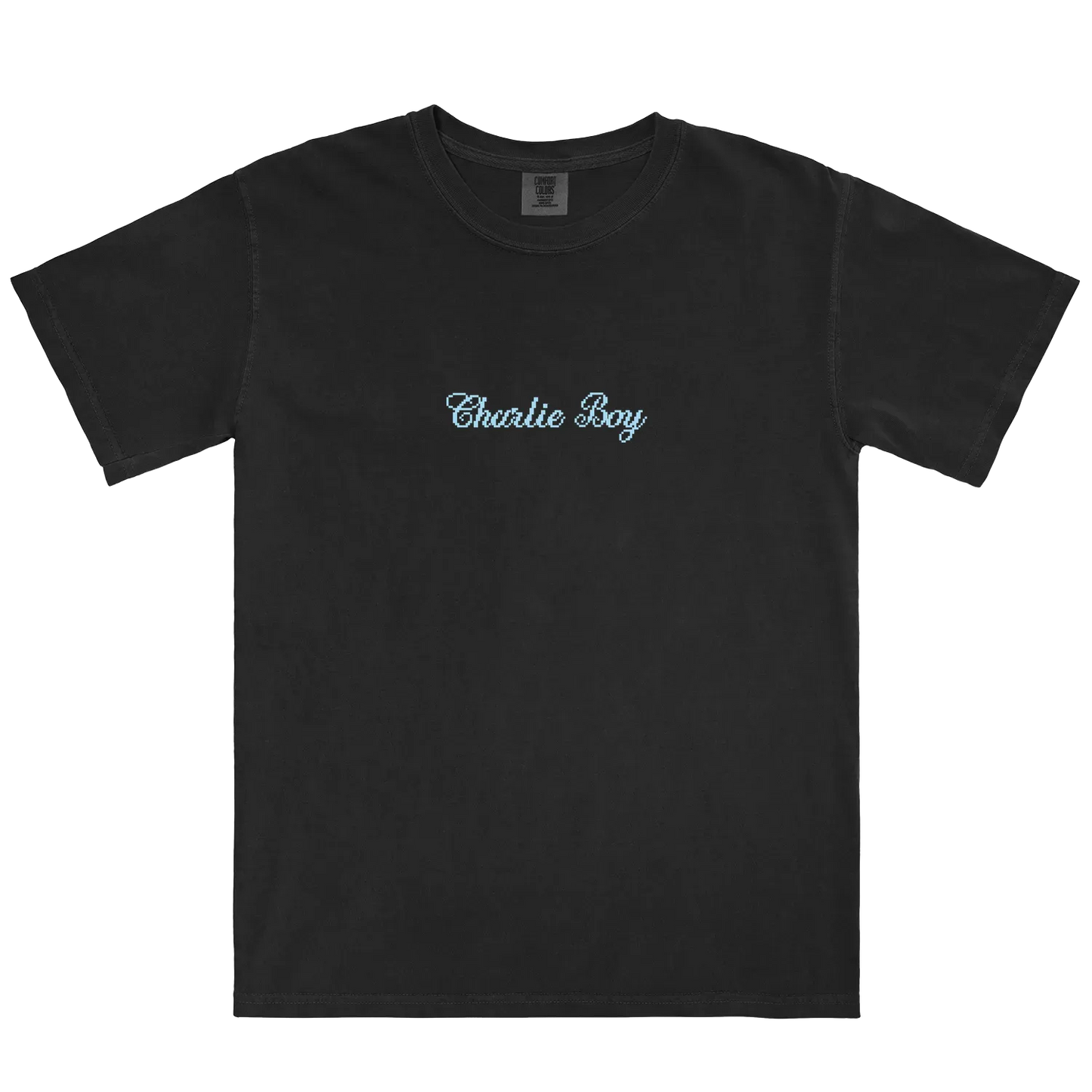 Black front flat lay