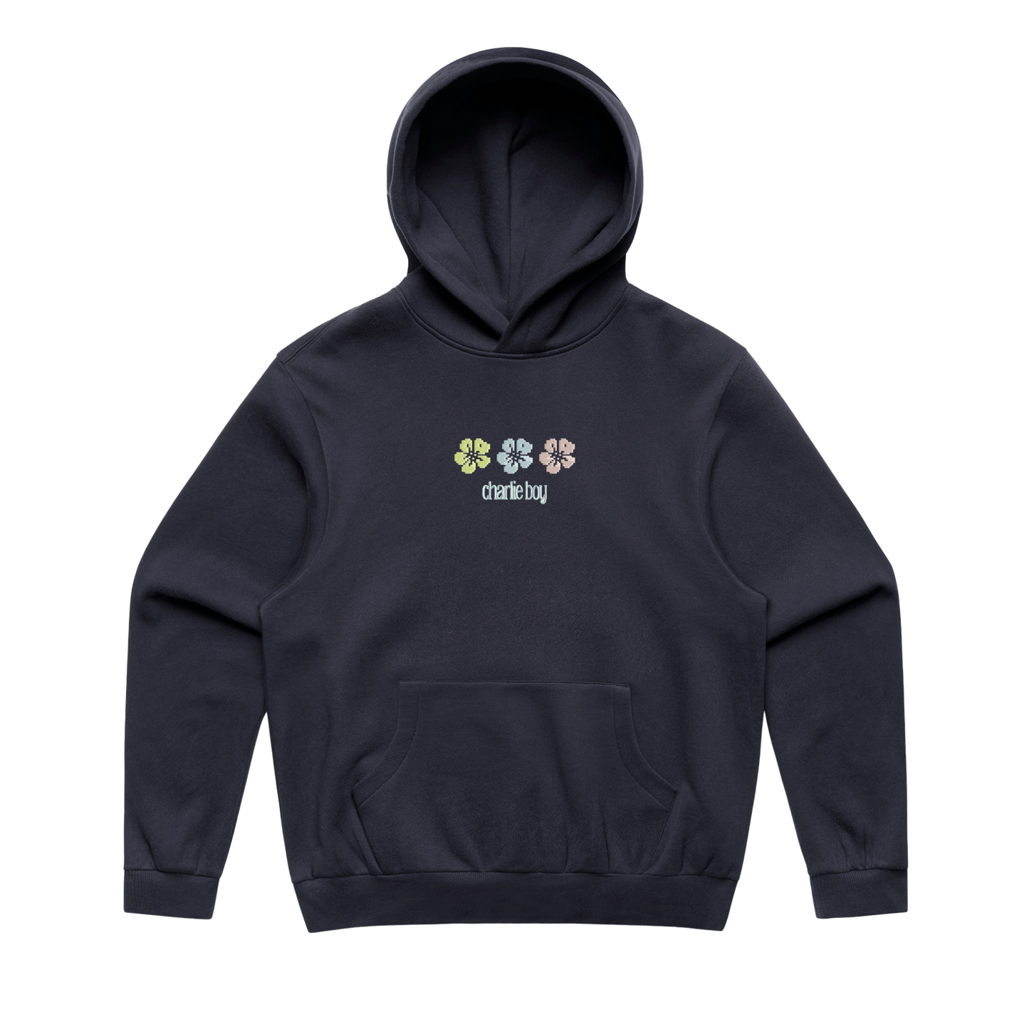 Tropical Glitch Embroidered Hoodie