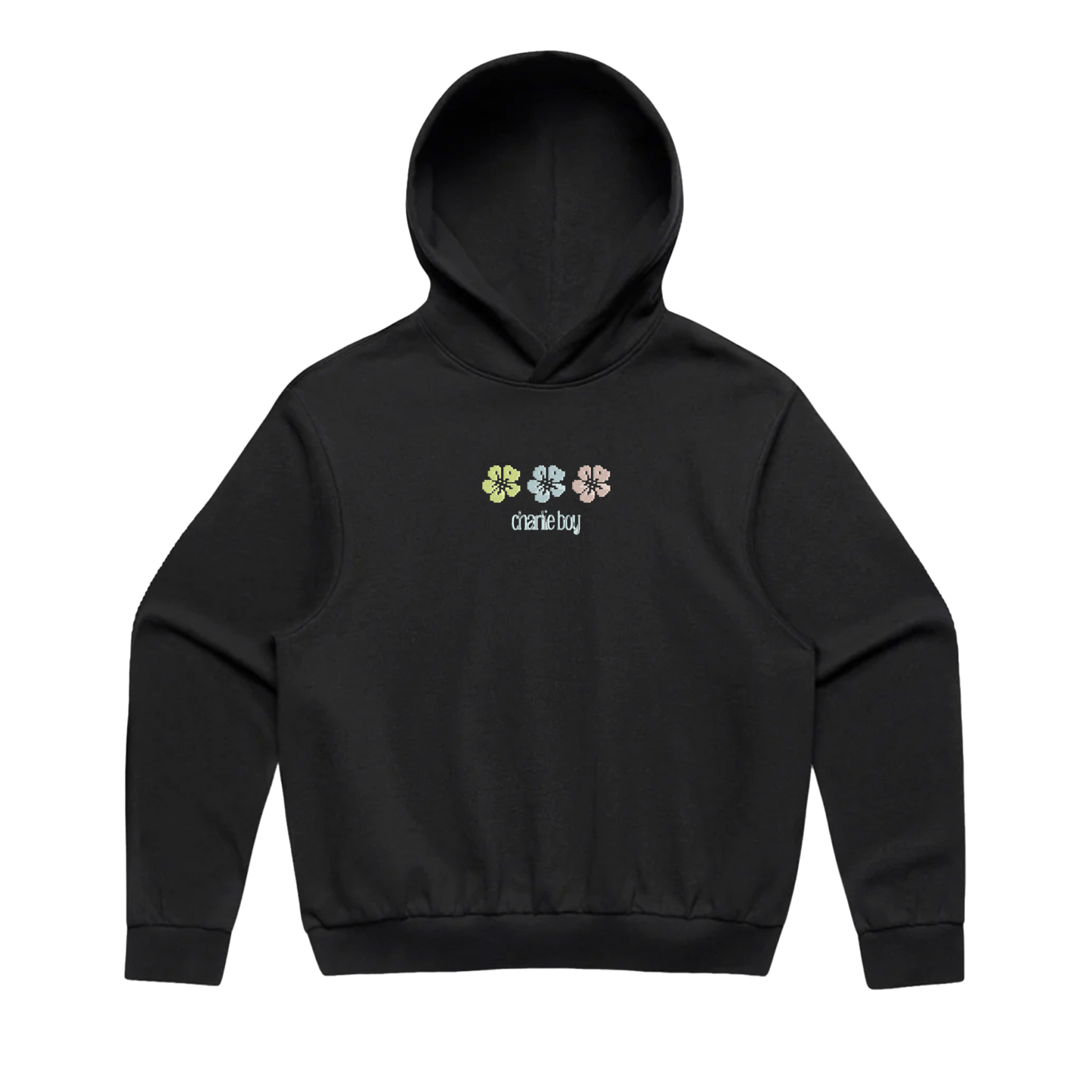 Tropical Glitch Embroidered Hoodie