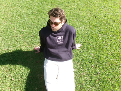 Pixel Petals Embroidered Box Hoodie
