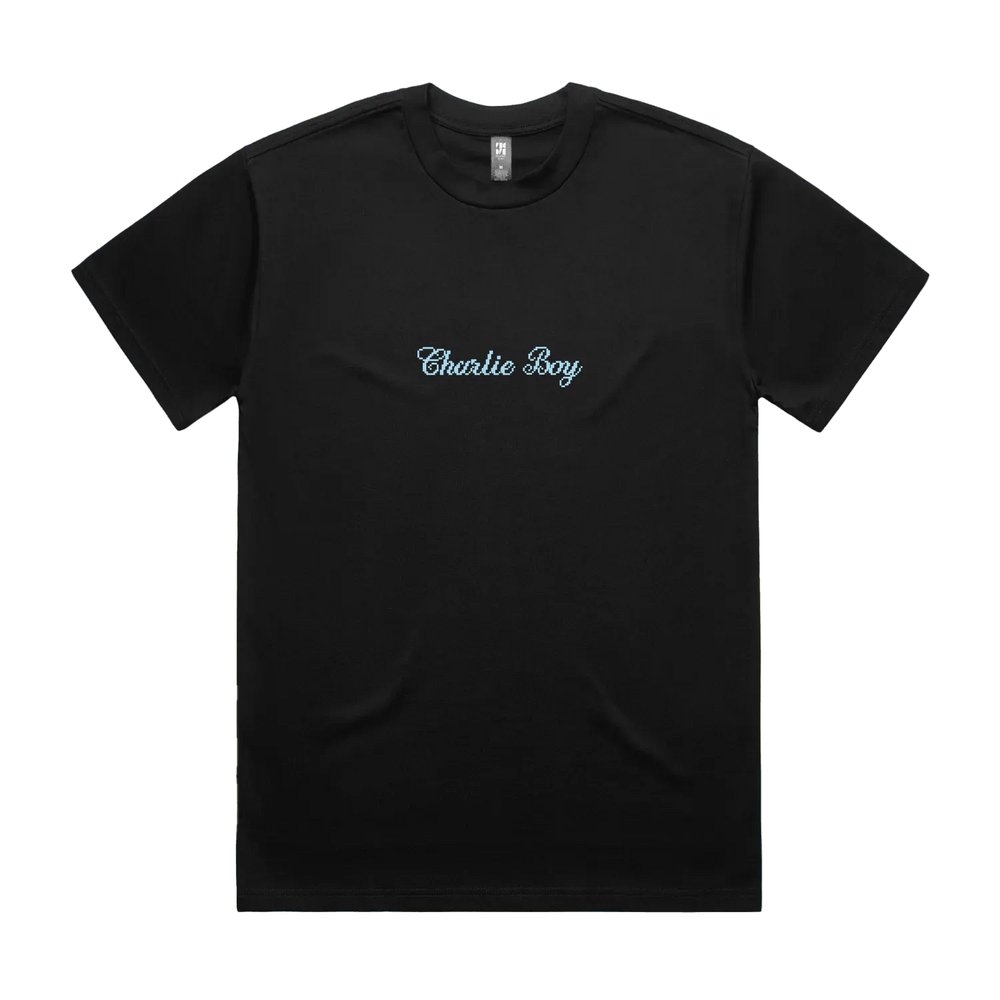 Black front flat lay