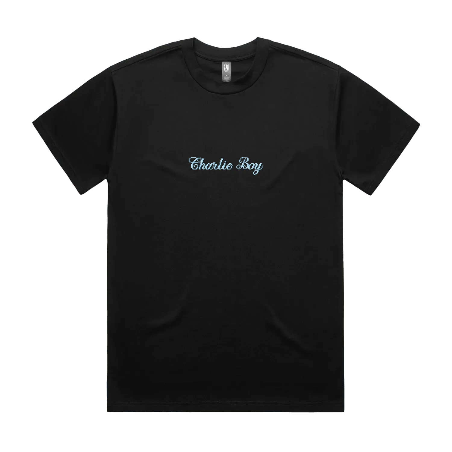 Black front flat lay