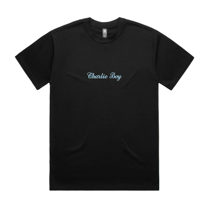 Black front flat lay