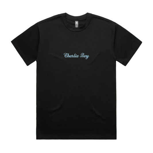 Black front flat lay
