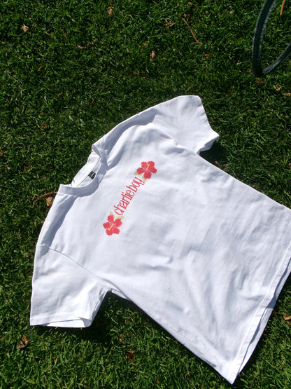 Red Hibiscus Graphic Tee