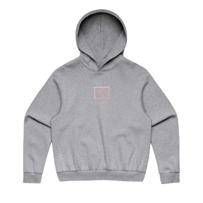 Pixel Petals Embroidered Box Hoodie