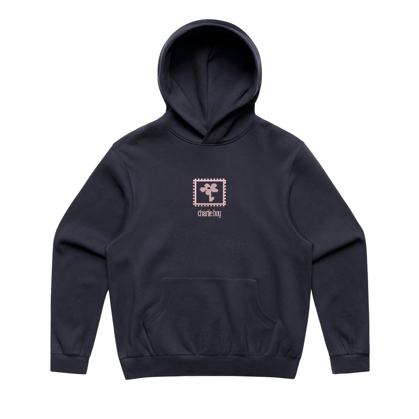 Pixel Petals Embroidered Box Hoodie