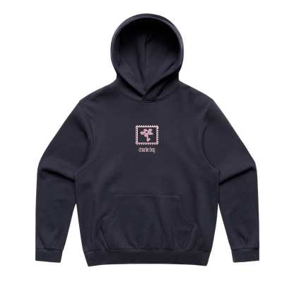 Pixel Petals Embroidered Box Hoodie