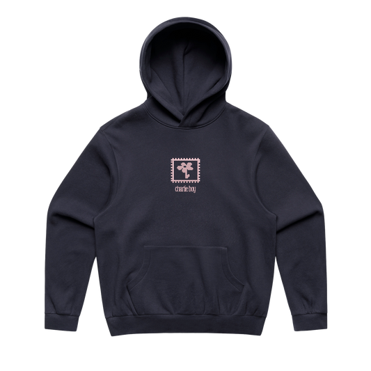Pixel Petals Embroidered Box Hoodie